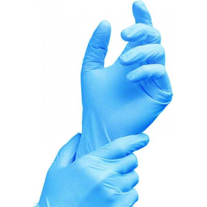 blue nitrile glove